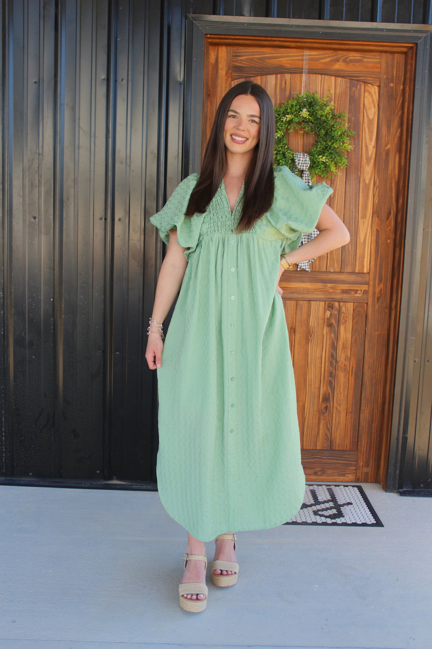 Harmony Dress- Sage Green