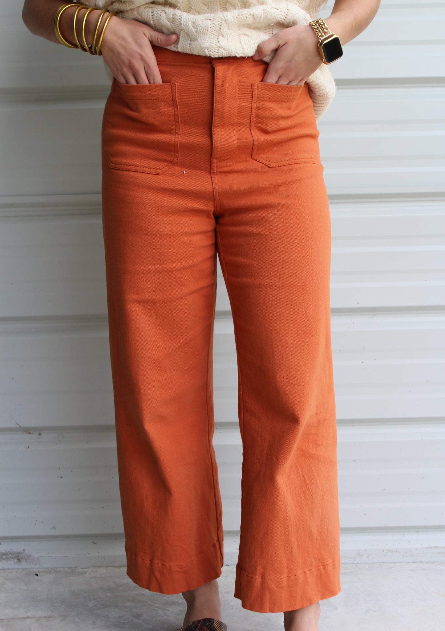 Wrenley Wide Leg Pant-Clay