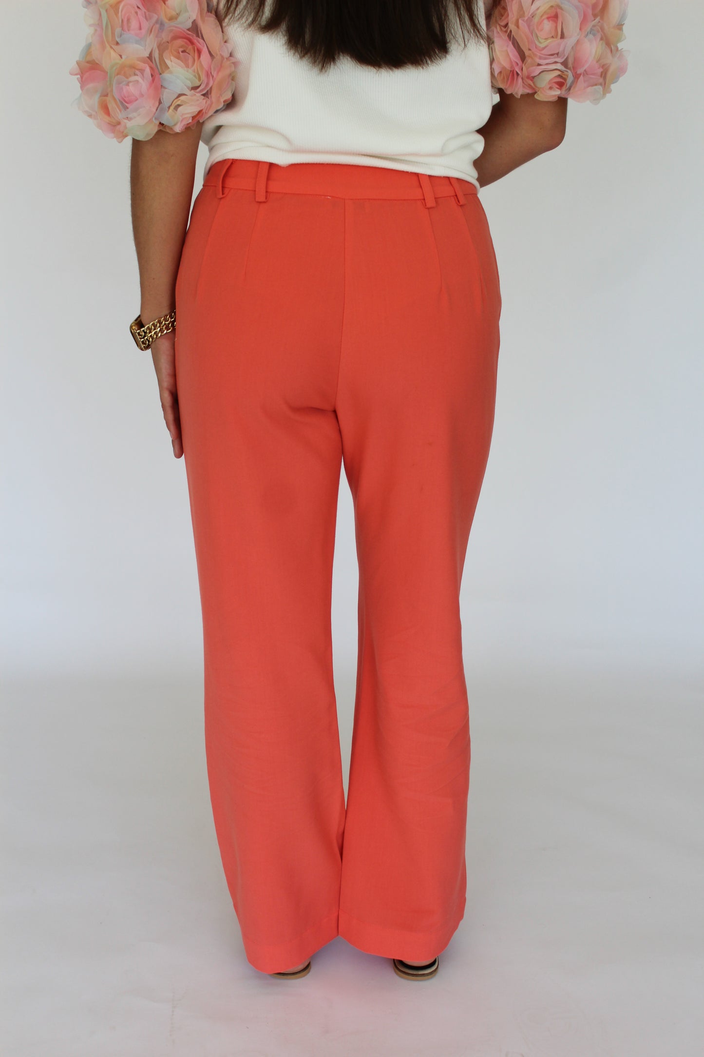 Count Me In Flare Pants- Tangerine