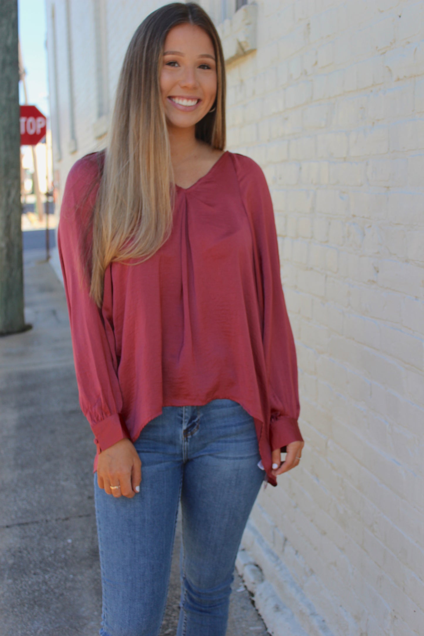 Rosé All Day Top- Rose Pink