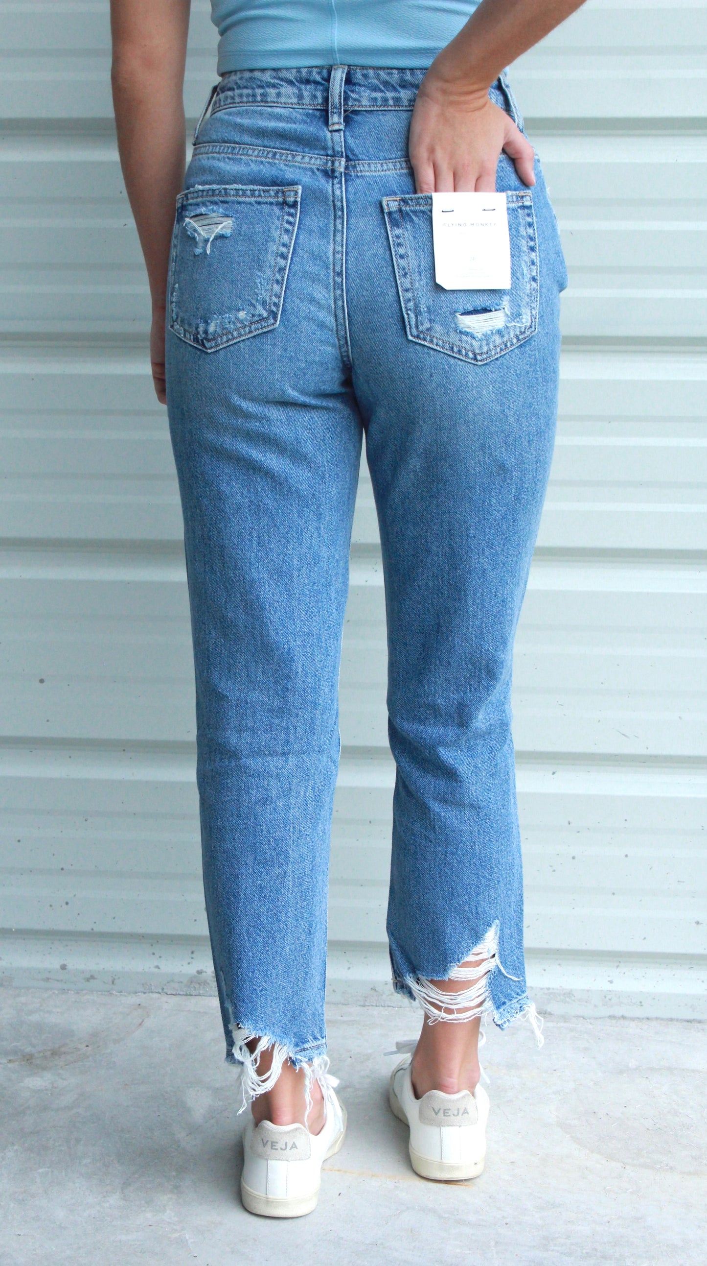 Embry Distressed Mom Jeans