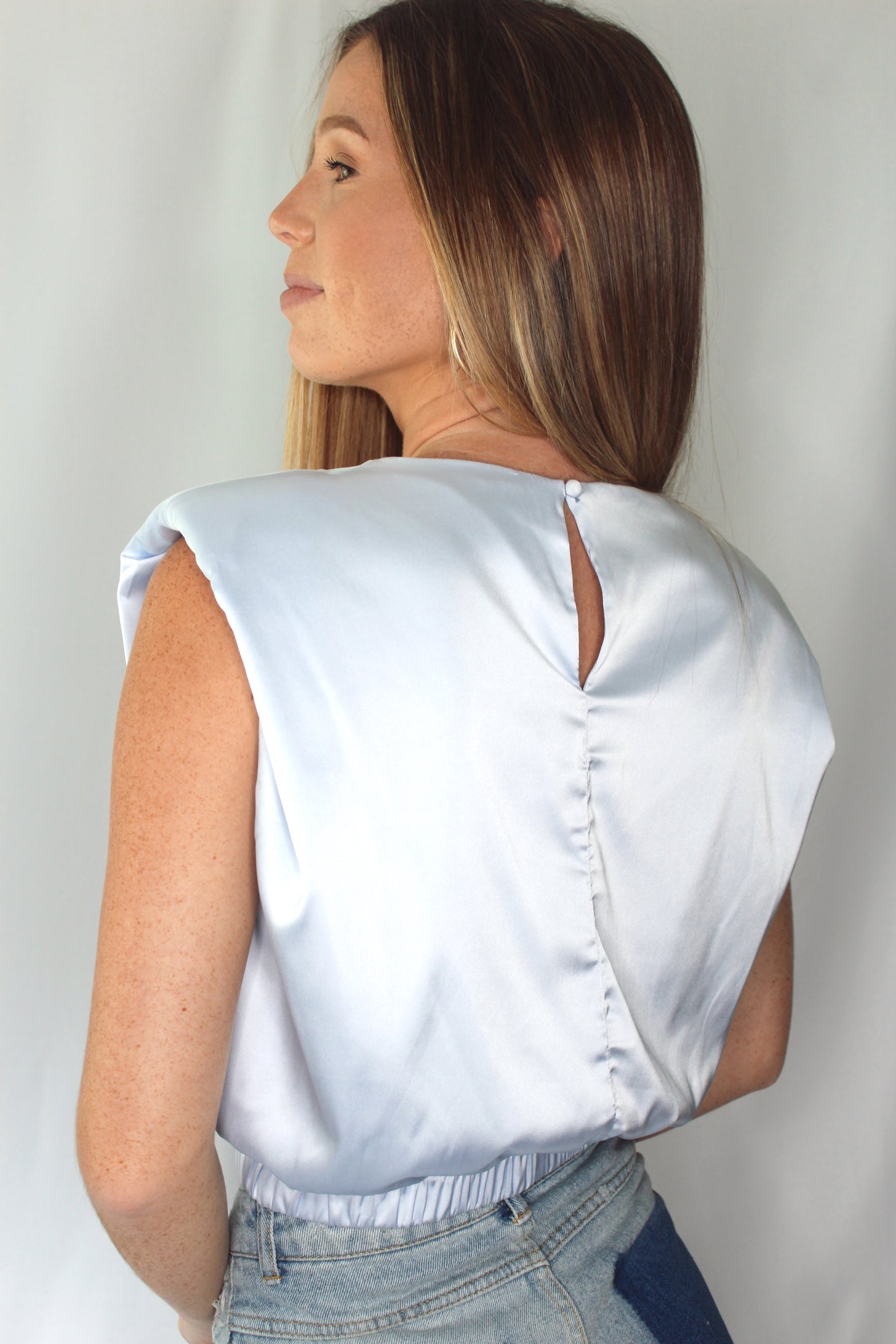 Miss Independent Top- Baby Blue