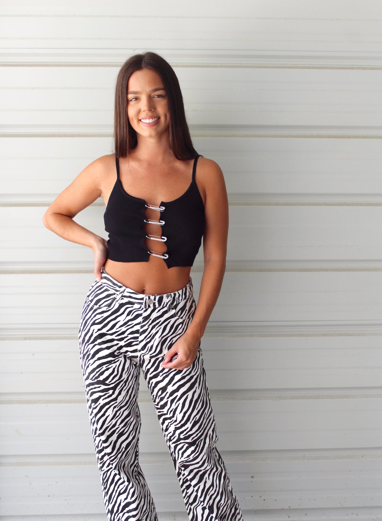 Pin It Up Top- Black