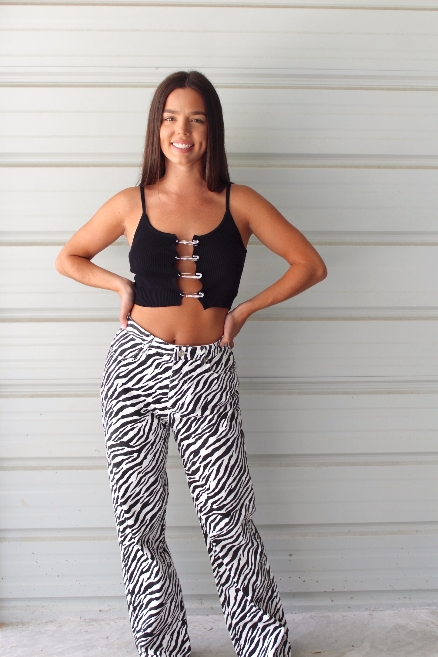 Pin It Up Top- Black