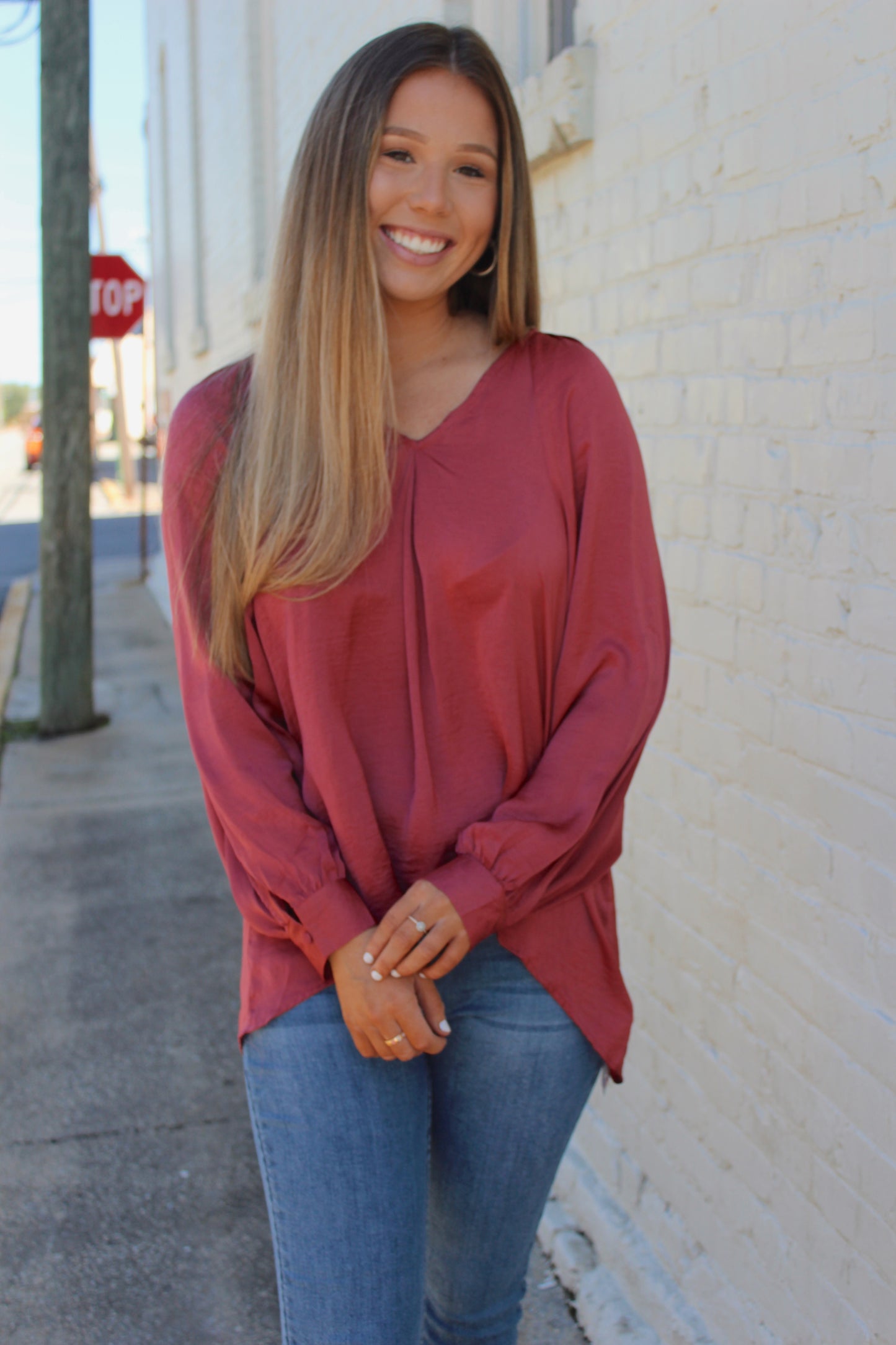 Rosé All Day Top- Rose Pink