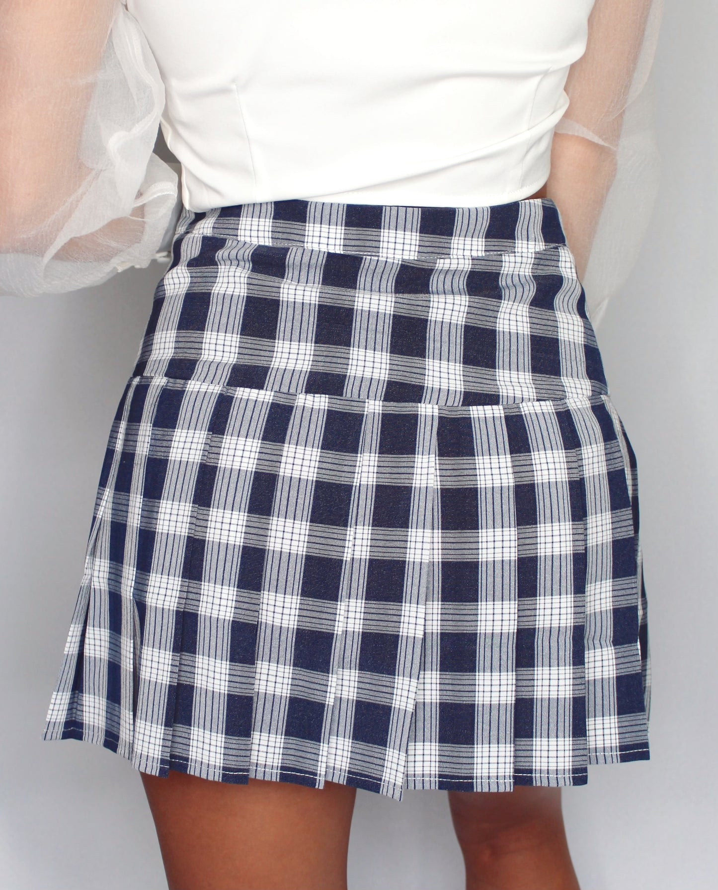 On The Court Skirt- Navy/White
