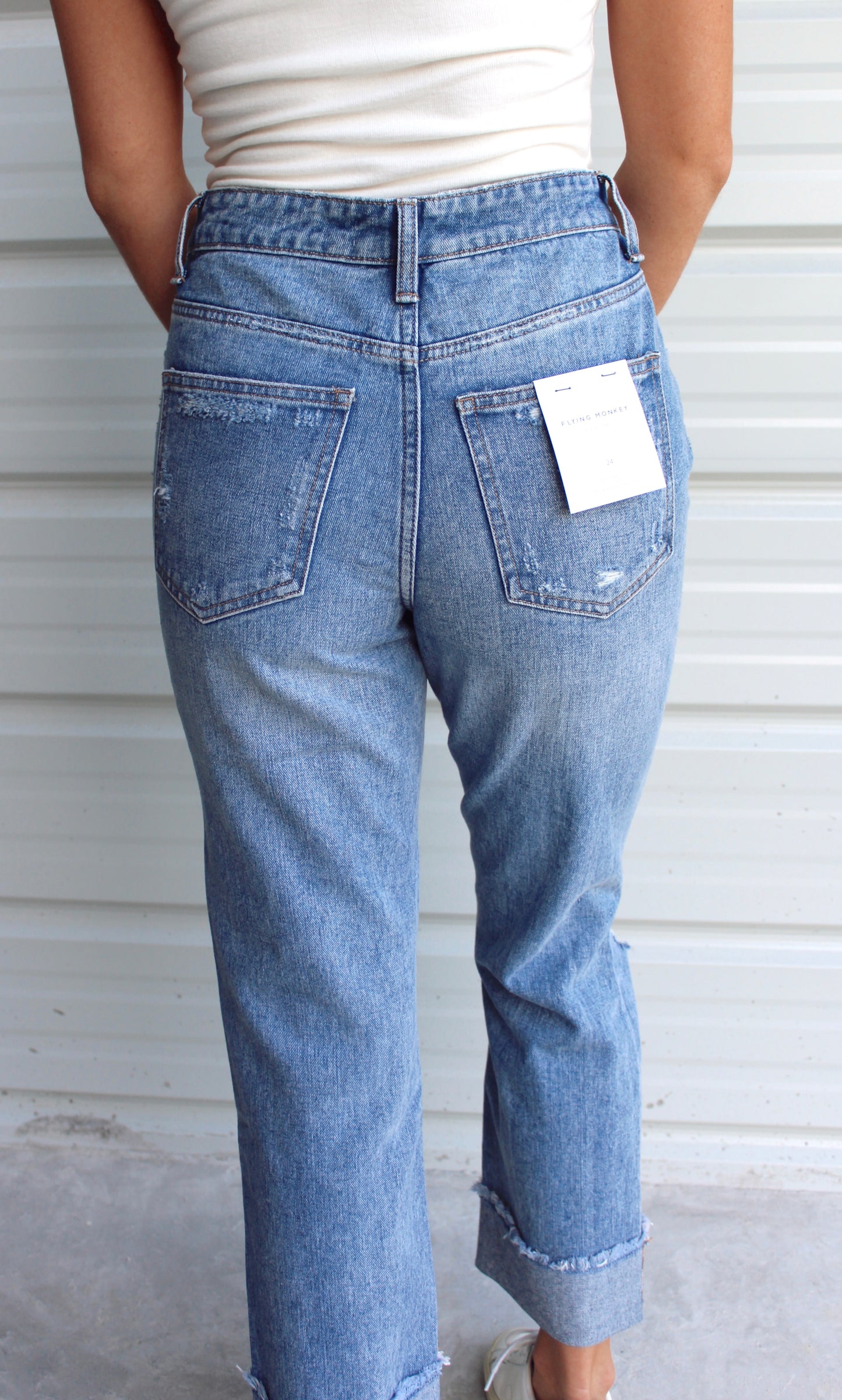 Criss Cross Vintage Boyfriend Jeans