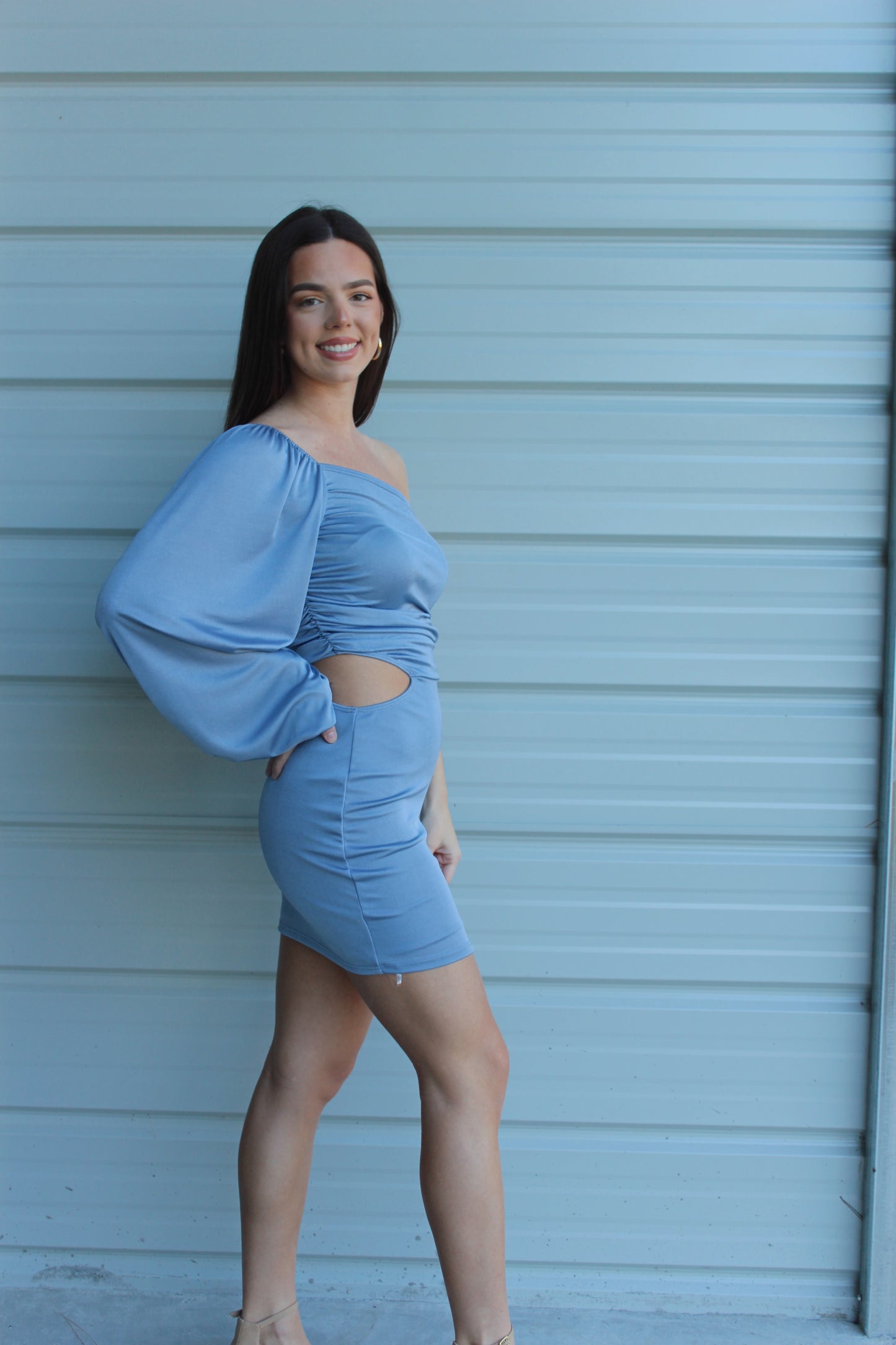 Fashionably Late Dress-Sage