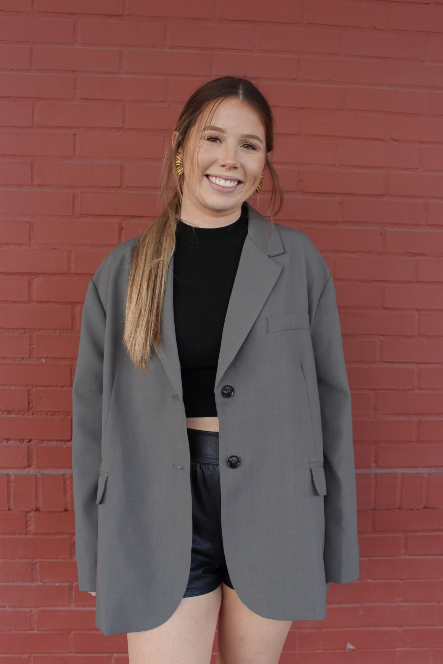 Boss Babe Blazer- Grey