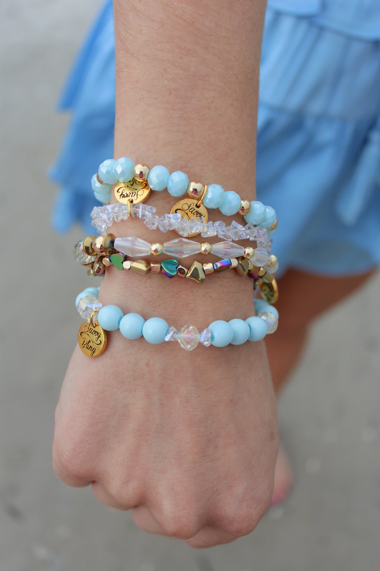 Perfectly Pretty Bracelet Set- Blue