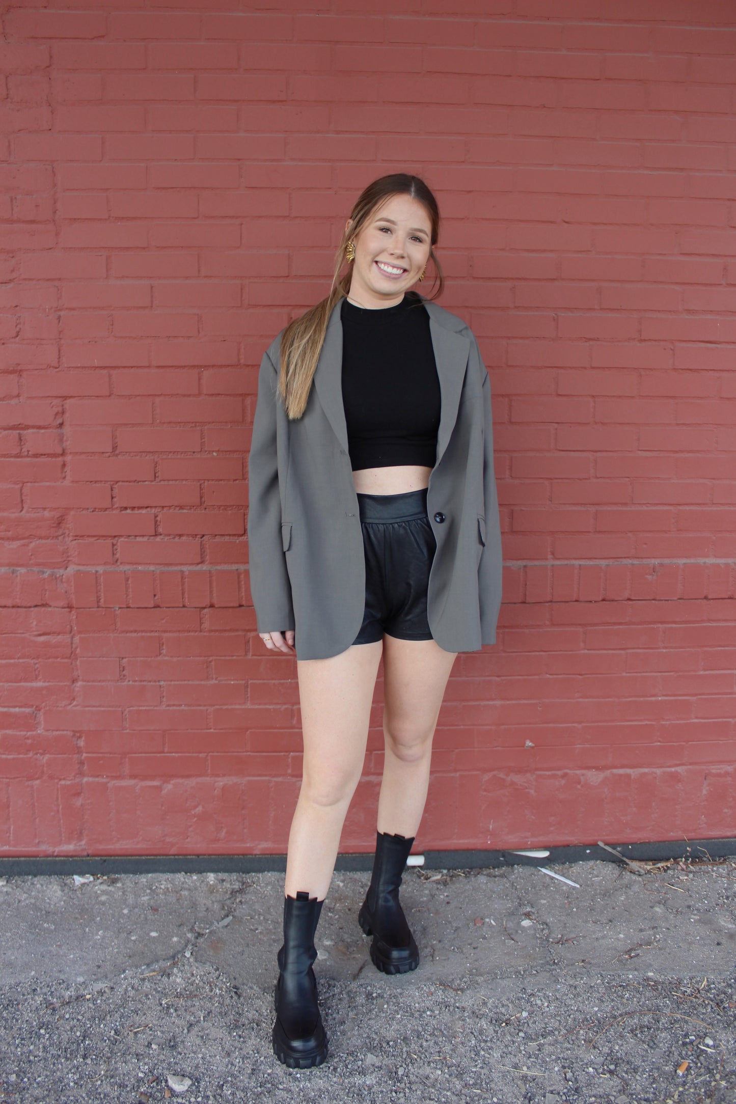 Boss Babe Blazer- Grey