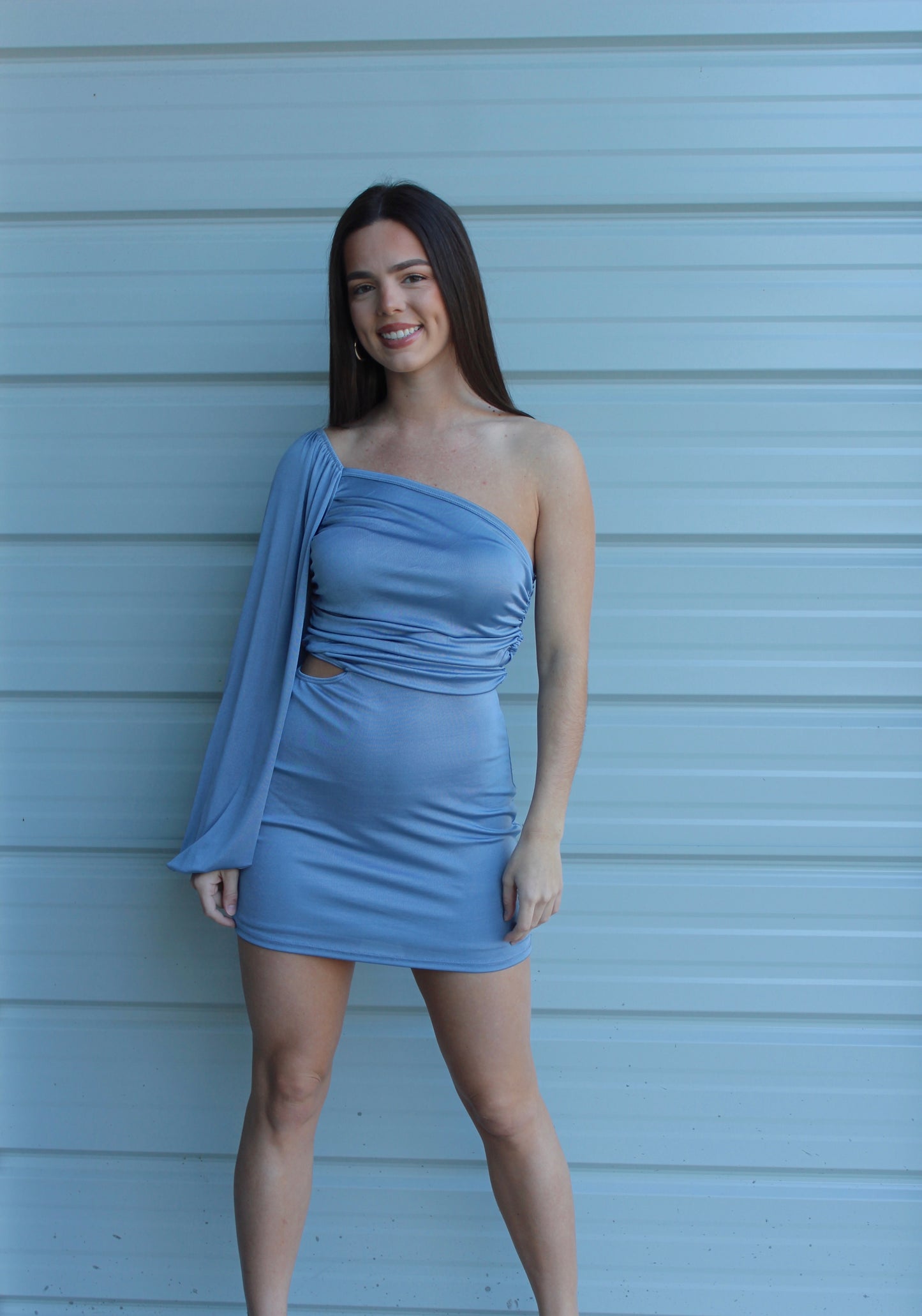 Fashionably Late Dress-Sage
