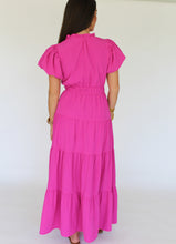 Load image into Gallery viewer, So Chic Midi Dress- Magenta
