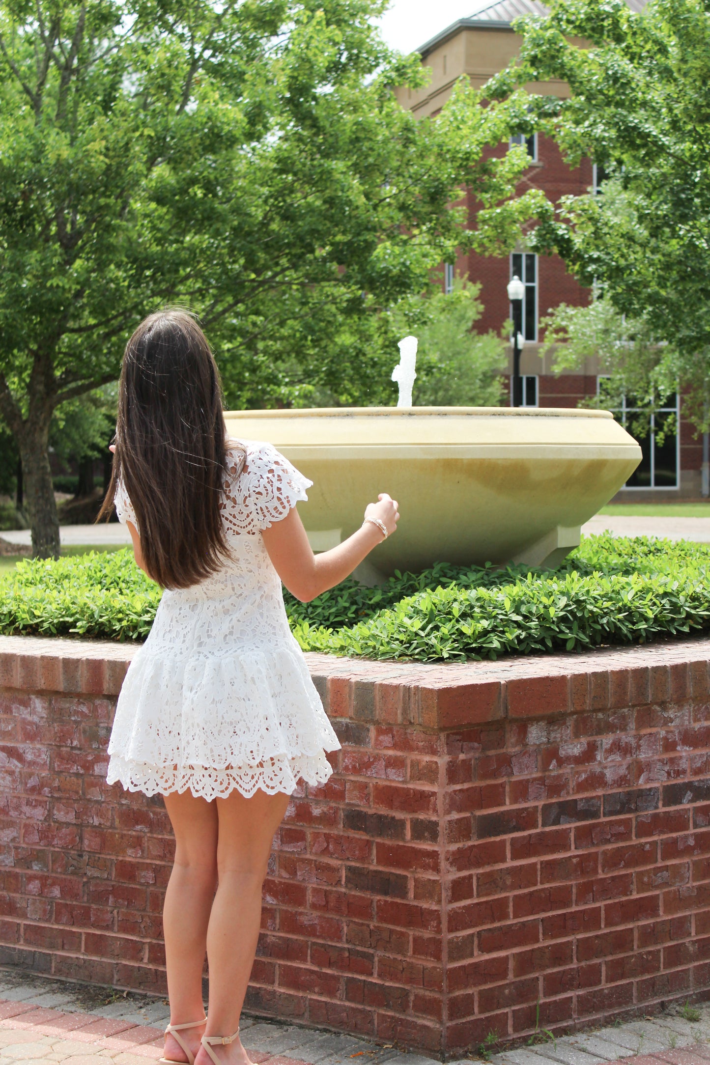 Nova Lace Dress- White